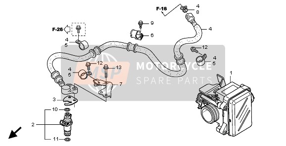 Honda SH125D 2009 THROTTLE BODY for a 2009 Honda SH125D